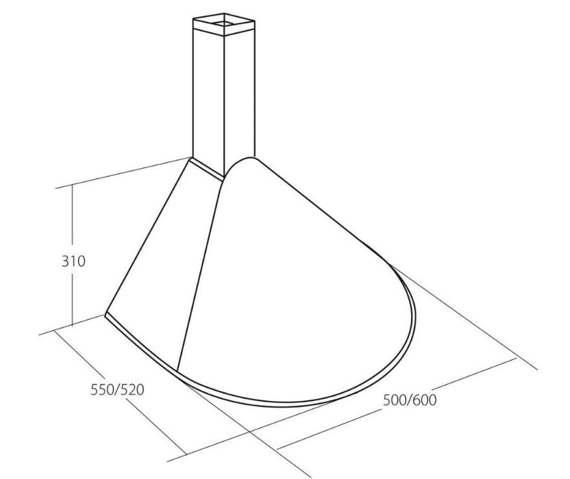 Akpo WK-5 Rondo Turbo 60 Cooker hood White