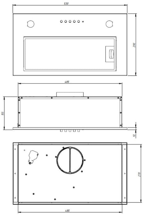 Akpo WK-7 MICRA 60 cooker hood Ceiling built-in White