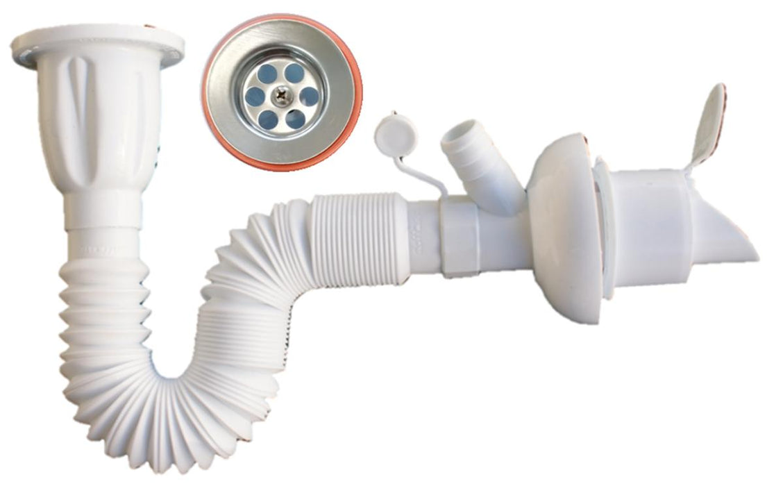 SIPHON FOR SINK WITH CORRUGATION. CONNECTION 78CM VALVE