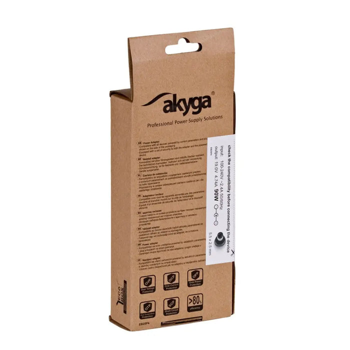 Akyga AK-ND-10 power adapter/inverter Indoor 90 W Black - Power supplies for laptopsZDL-NOT<<<Power supplies