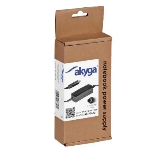 Akyga AK-ND-33 power adapter/inverter Auto 65 W Black - Power supplies for laptopsZDL-NOT<<<Power supplies