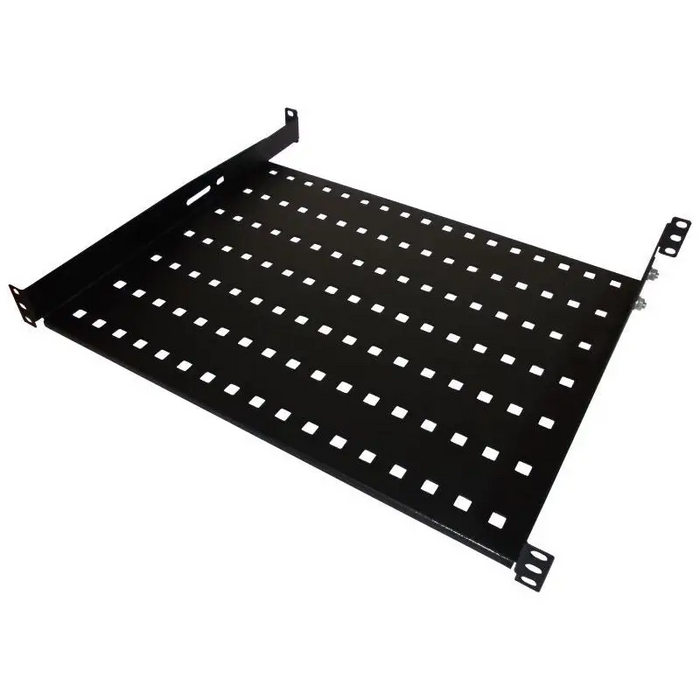 Alantec SA-P-19-1U-450-4-C-02 Fixed shelf 19’’ 1U depth 450mm black - ShelvesSZA-POL<<<RacksSZA<<<ActionPL