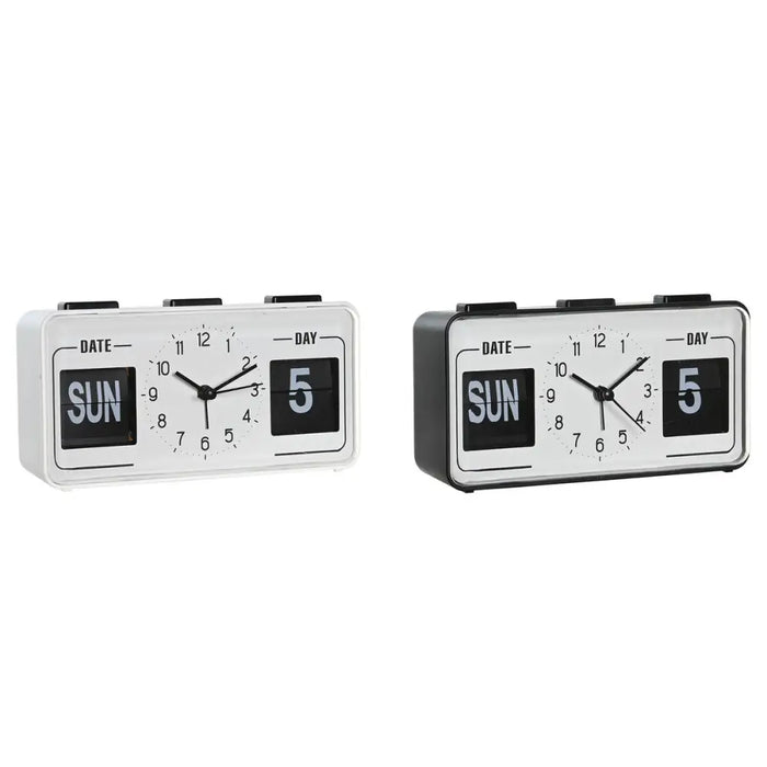Alarm Clock DKD Home Decor White Black PVC 17 x 5 x 9 cm (2 Units) - Декорация и Осветление<<<Дом