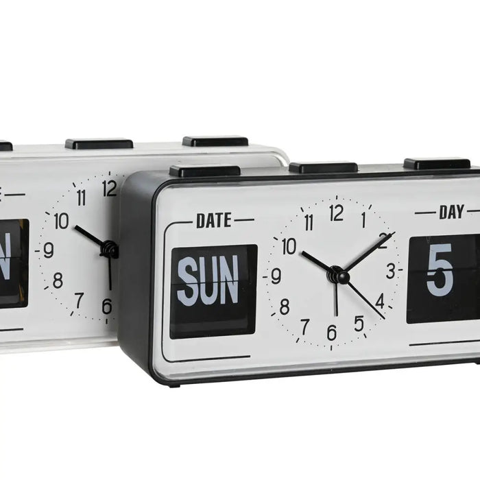 Alarm Clock DKD Home Decor White Black PVC 17 x 5 x 9 cm (2 Units) - Декорация и Осветление<<<Дом