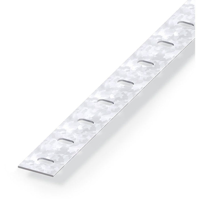PERFORATED FLAT PROFILE STEEL GALVANIZED 35.5 MM 1 M ALFER ALUMINUM
