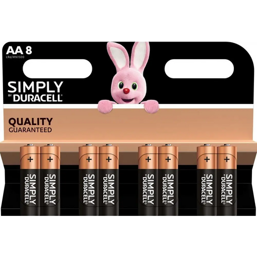 Alkaline Battery LR6 AA 8pk Blister SIMPLY MN1500 DURACELL - Батерии<<<Батерии и зарядни у-ва<<<ValiAPI