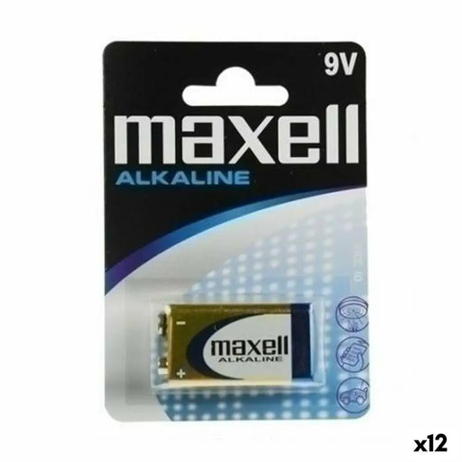Alkaline Battery Maxell 9 V 6LR61 (12 Units) - Електроника Батерии<<<Компютри| Електроника<<<BigBuy&&&Алкални