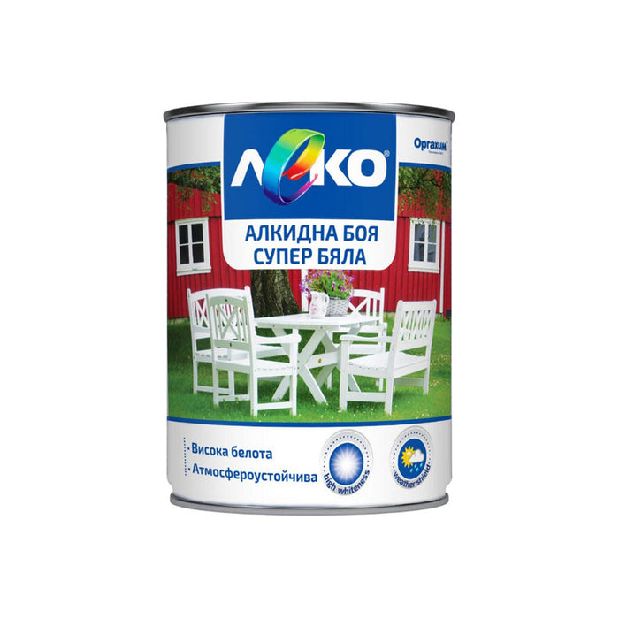 ALKYD PAINT SUPER WHITE LEKO - Алкидни и водоразтворими<<<Бои за метал и дърво<<<Бои и лакове<<<Praktiker&&&Алкидни