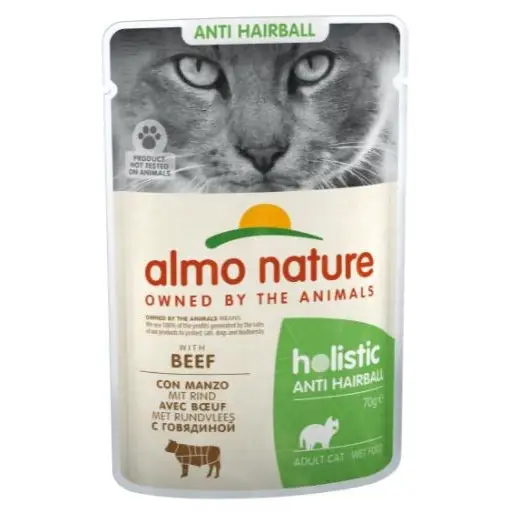 ALMO NATURE Hairball - wet food for adult cats - beef - 70g - Wet foodDLK-KAM<<<For the catDLK<<<ActionPL