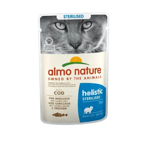ALMO NATURE Sterilised with cod - wet cat food - 70g - Wet foodDLK-KAM<<<For the catDLK<<<ActionPL