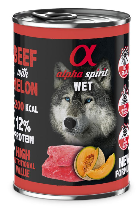 ALPHA SPIRIT WET Ternera con melón -  wet dog food - 400 g