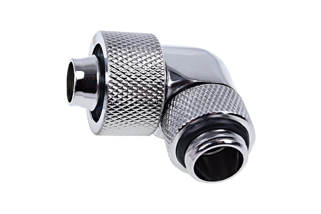 Alphacool Eiszapfen fitting, Extension, 90°, 16/10mm, G1/4, Silver