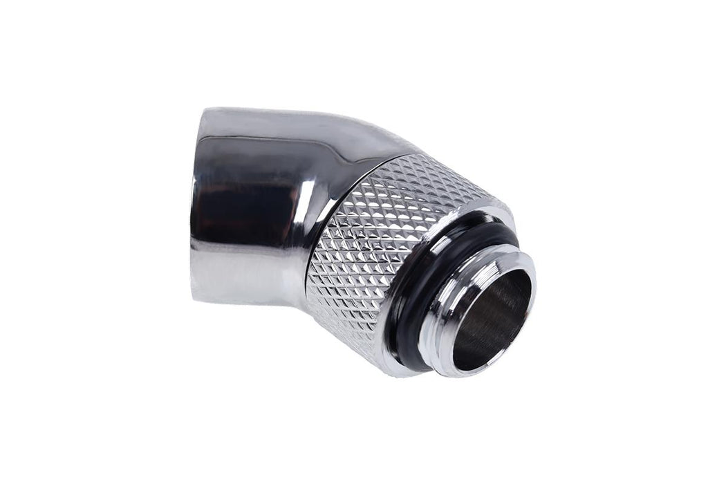 Angle adapter Alphacool Eiszapfen, 45°, G1/4 external to G1/4 internal thread, Silver