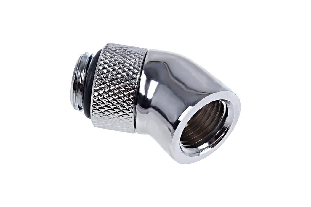 Angle adapter Alphacool Eiszapfen, 45°, G1/4 external to G1/4 internal thread, Silver