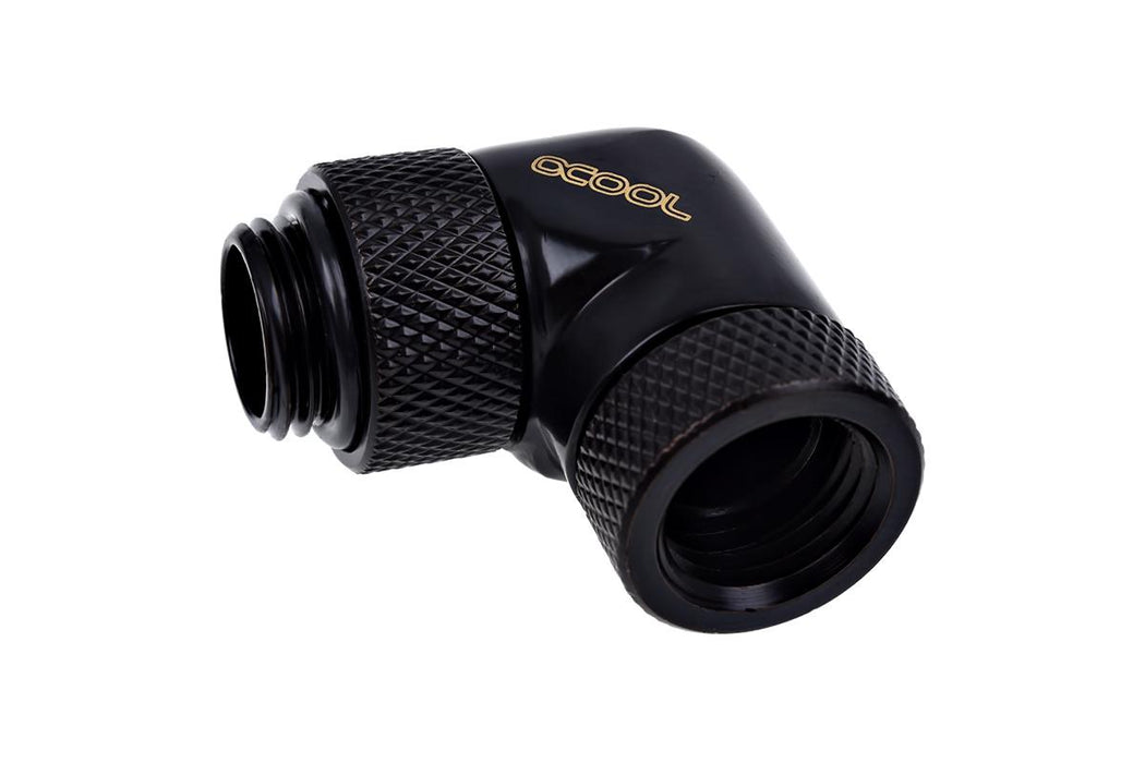 Angle adapter Alphacool Eiszapfen, 90°, G1/4 external to G1/4 internal thread, Matt black