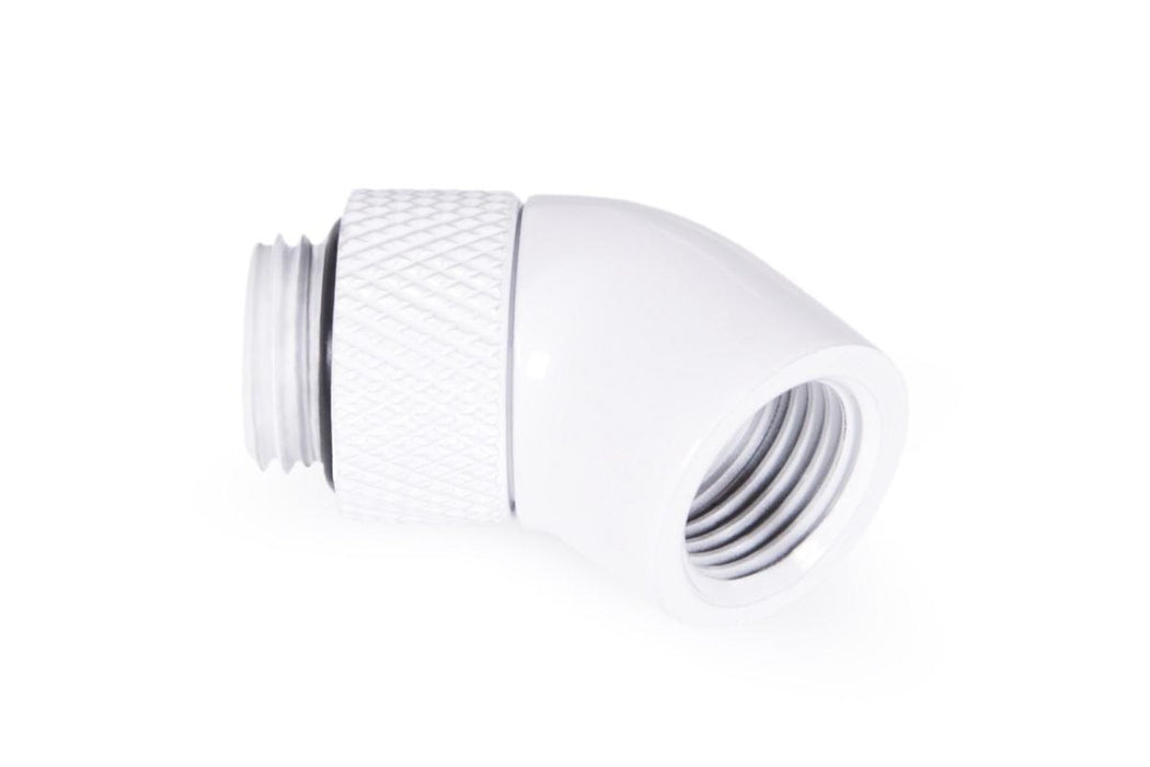 Angle adapter Alphacool Eiszapfen, 45°, G1/4 external to G1/4 internal thread, White