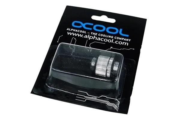 Adapter Alphacool HF, Double Nipple, G1/4 - G1/4, Rotating, Silver