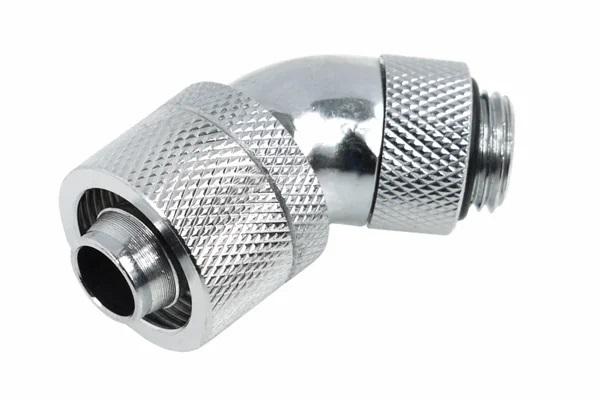 Alphacool Compression Fitting, 16/10 - G1/4, 45°, Swivel, Chrome