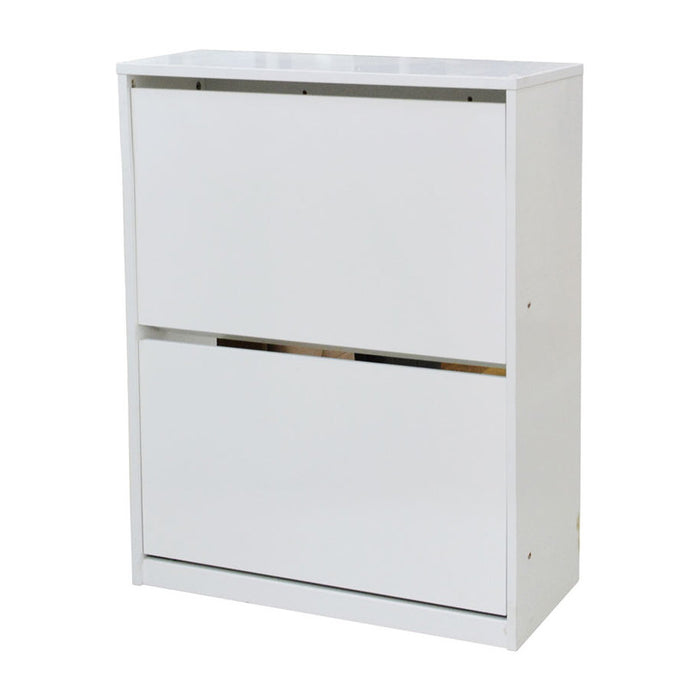 SHOE CABINET WITH 2 DOORS WHITE GLOSS 64X26X83 CM. ALPI