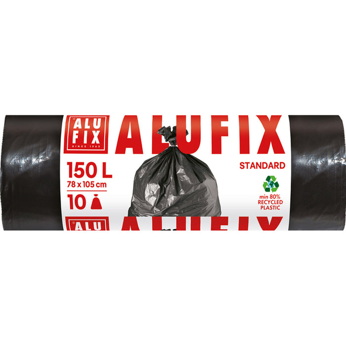WASTE BAGS 150L 10 PCS LDPE ALUFIX STANDARD