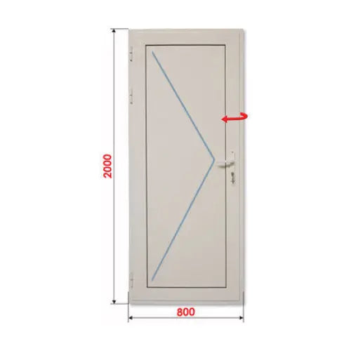 ALUMINUM DOOR WITH THERMAL INSULATION PANEL PROFILINK 80X200 CM. LEFT - Врати<<<Врати и обков<<<Строителни