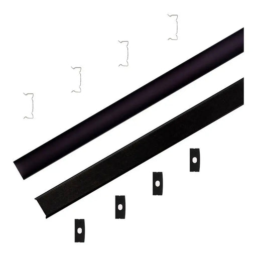 ALUMINUM PROFILE FOR LED STRIP 2M 23.5X10MM BLACK V-TAC - LED ленти и аксесоари<<<Вътрешно осветление<<<Мебели и