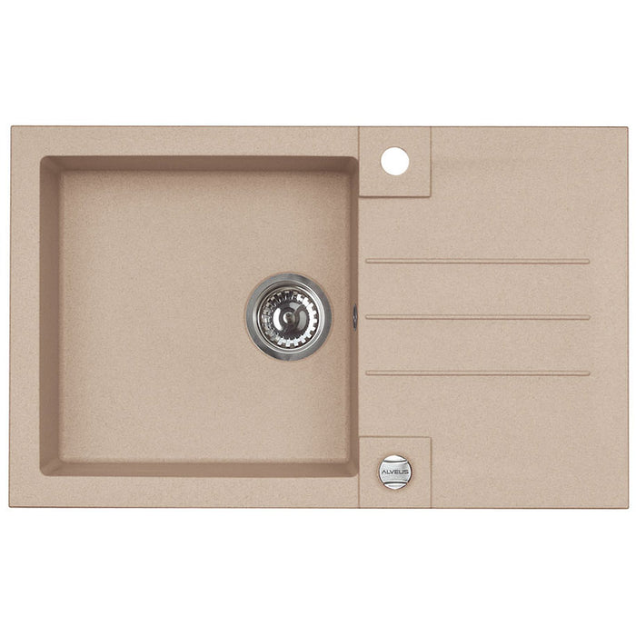 GRANITE KITCHEN SINK ALVEUS ROCK 130 78X48X18 CM. BEIGE
