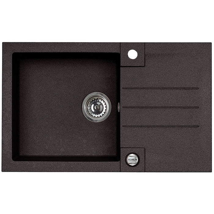 GRANITE KITCHEN SINK ALVEUS ROCK 130 78X48X18 CM. BLACK