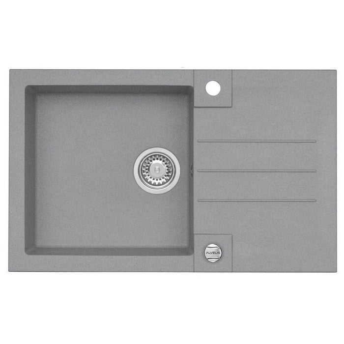 GRANITE KITCHEN SINK ALVEUS ROCK 130 78X48X18 CM. GRAY