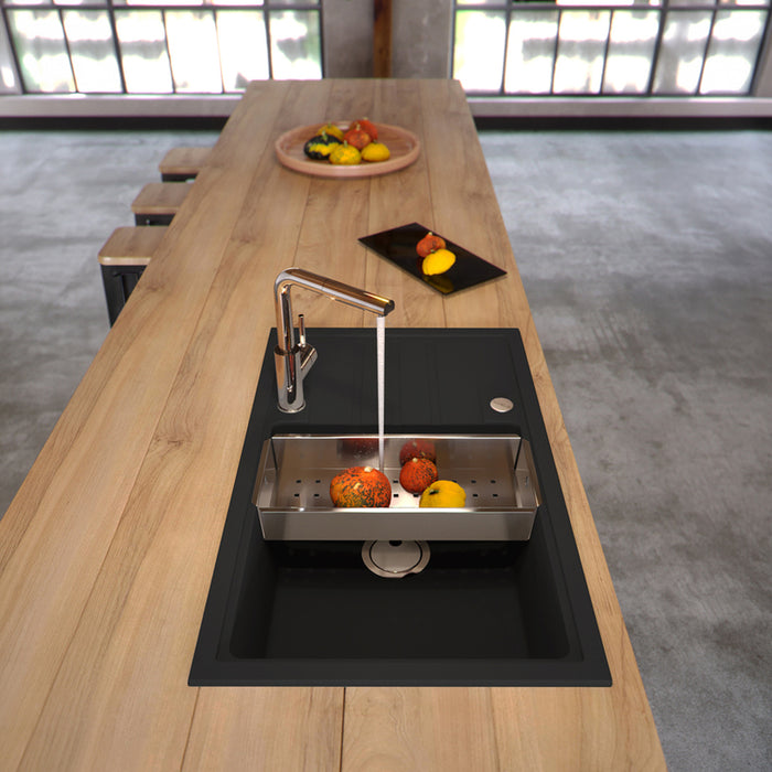 KITCHEN SINK ALVEUS INTERMEZZO 130 BLACK