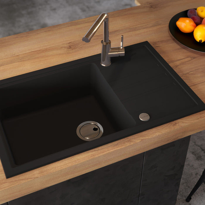 KITCHEN SINK ALVEUS INTERMEZZO 130 BLACK