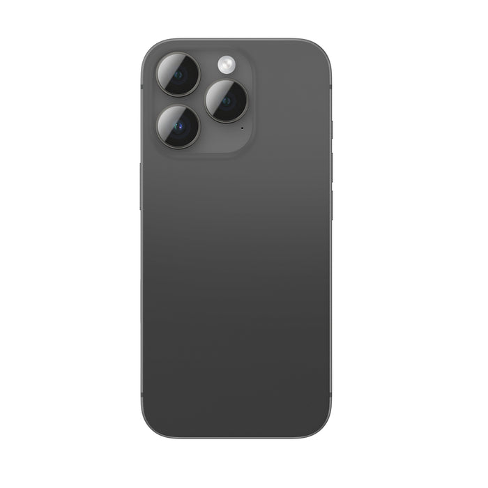 AmazingThing AR Aluminum 3 Lens Glass with Camera Lens Frame for iPhone 16 Pro / 16 Pro Max - Black