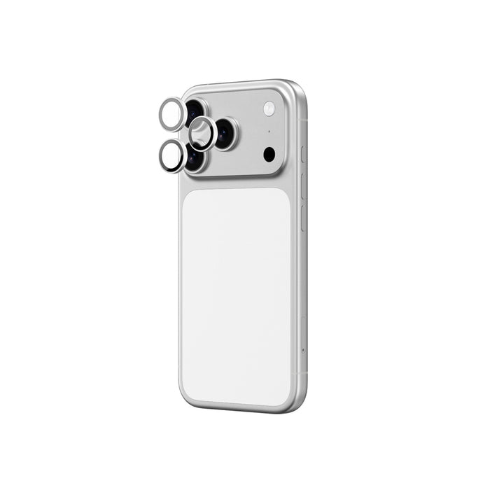 AmazingThing Lens Glass for iPhone 17 Pro / Pro Max with Silver Aluminum Frame
