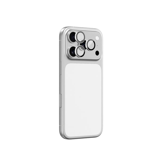 AmazingThing Lens Glass for iPhone 17 Pro / Pro Max with Silver Aluminum Frame