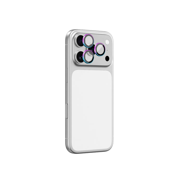 AmazingThing Lens Glass for iPhone 17 Pro / Pro Max with Rainbow Aluminum Frame