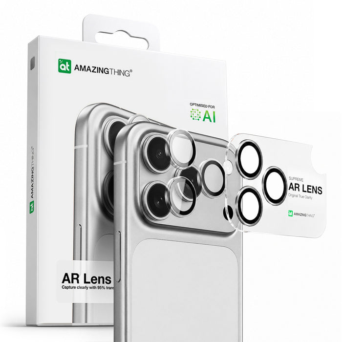 AmazingThing Lens Glass for iPhone 17 Pro / Pro Max with Black Aluminum Frame
