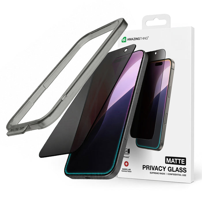 AmazingThing Titan FusionFilter 7 Matte Privacy Tempered Glass for iPhone 17 Pro Max