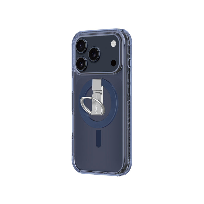 AmazingThing Titan Pro Grip Ring Set Case for iPhone 17 Pro Compatible with MagSafe - Blue