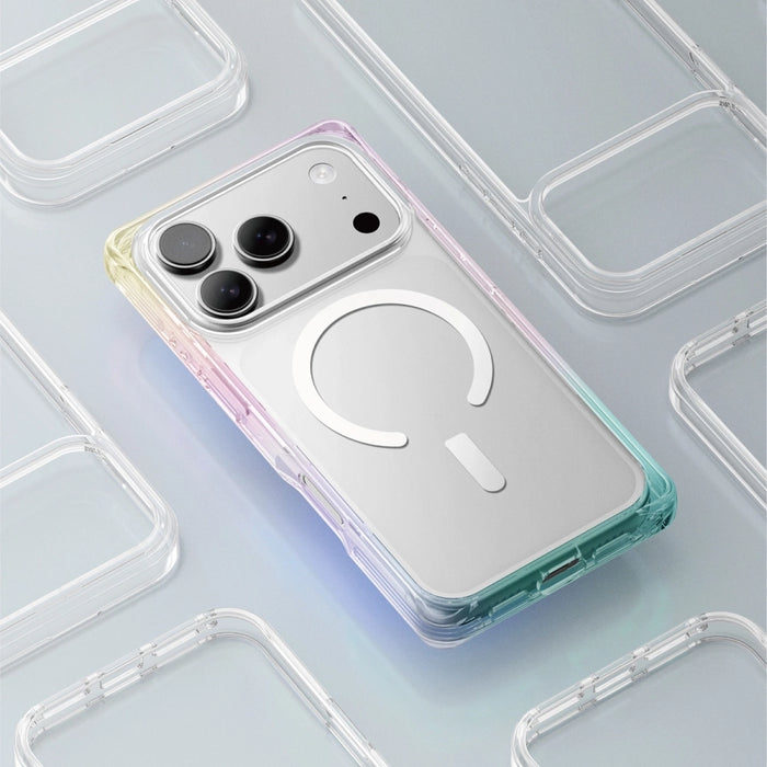 AmazingThing Omni case for iPhone 17 Pro Max compatible with MagSafe - transparent-rainbow
