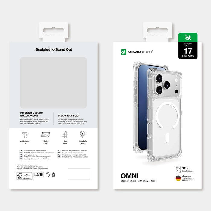 AmazingThing Omni Case for iPhone 17 Pro Max Compatible with MagSafe - Transparent