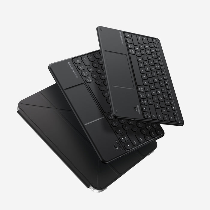 AmazingThing Minimal Case Keylite Combo Keyboard Case for iPad 11" 2022/2025 - Black