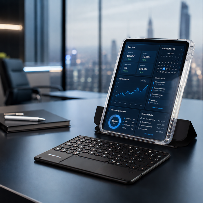 AmazingThing Minimal Case Keylite Combo Keyboard Case for iPad 11" 2022/2025 - Black