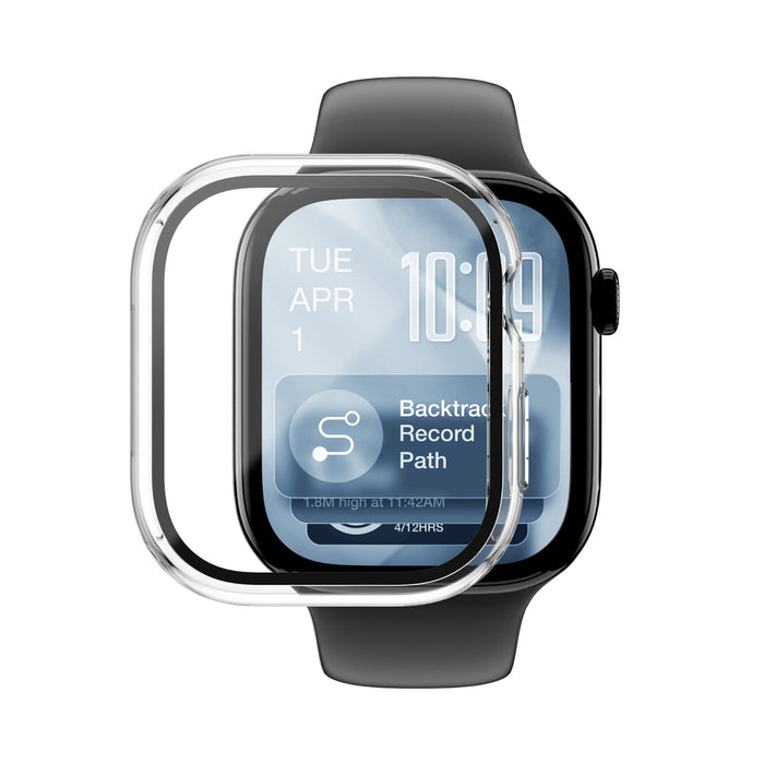 AmazingThing Radix Glass Screen Protector with Case for Apple Watch Series 11 46mm - Clear