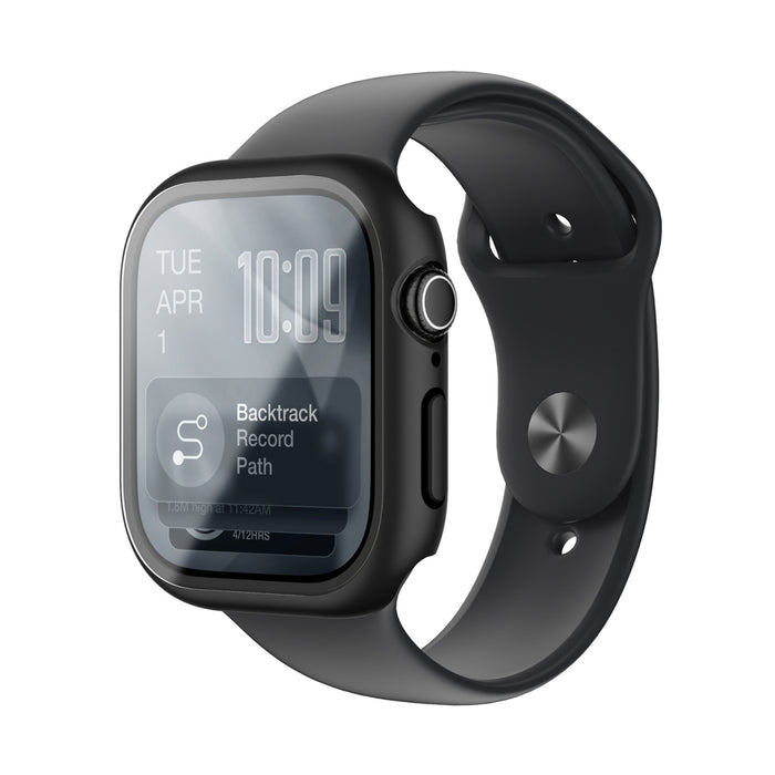 AmazingThing Radix Glass Screen Protector with Case for Apple Watch Series 11 42mm - Black