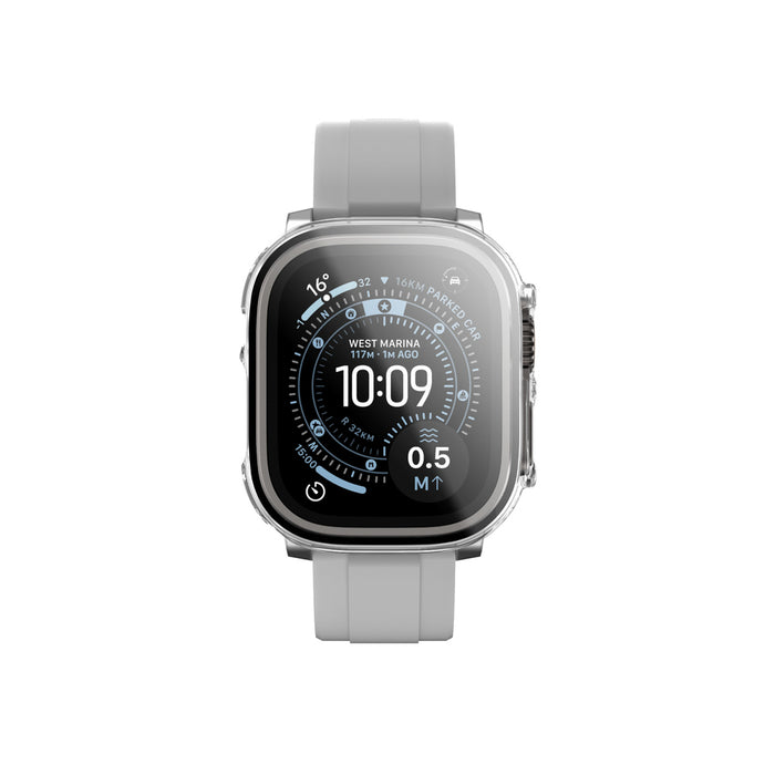 AmazingThing Radix Glass Screen Protector with Case for Apple Watch UItra 3 49mm - Clear