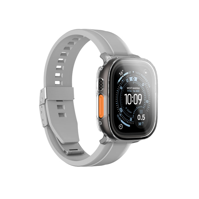 AmazingThing Radix Glass Screen Protector with Case for Apple Watch UItra 3 49mm - Clear