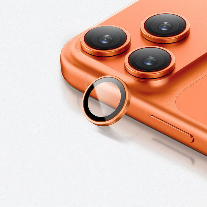 AmazingThing AR Sapphire Camera Lens Glass for iPhone 17 Pro / Pro Max - with Orange Frame