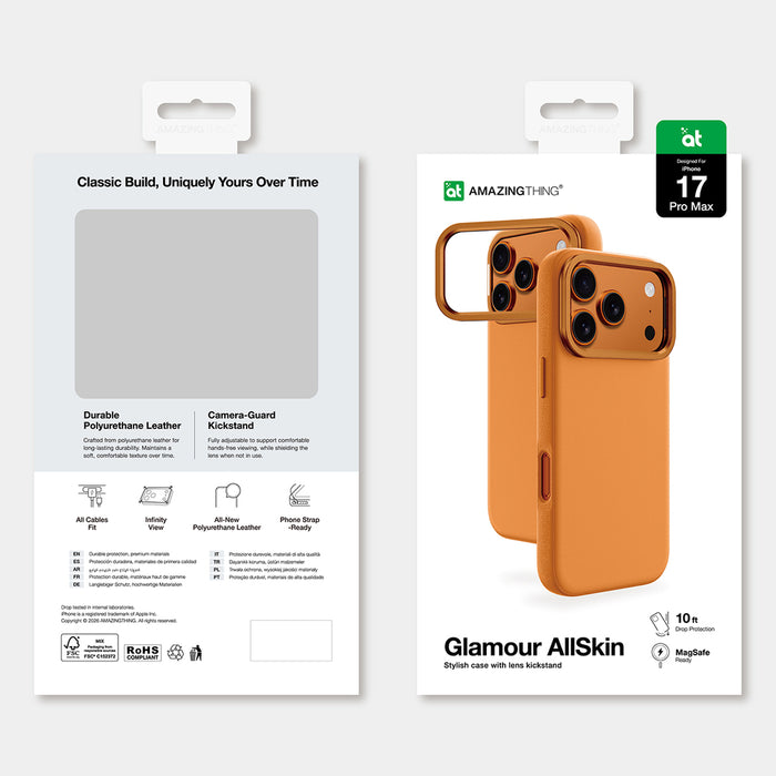 AmazingThing Glamour iPhone 17 Pro Case - Orange