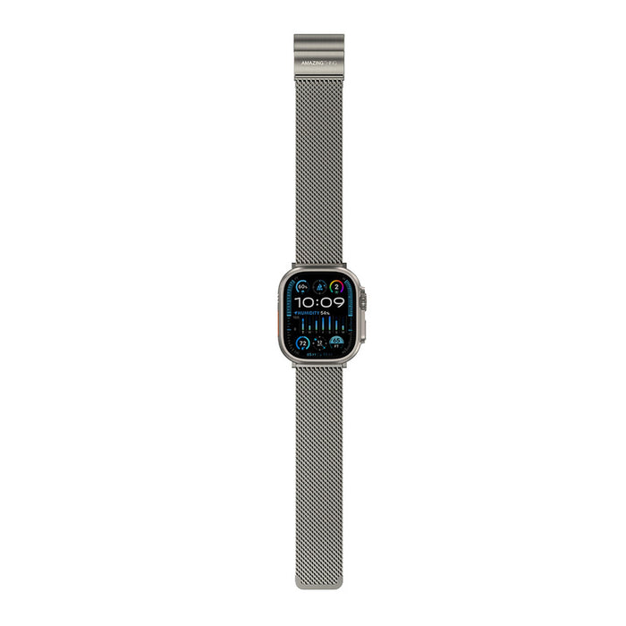 AmazingThing Titan Premium Metal Band for AppleWatch 38/40/41/42/44/45/46/49 mm - Silver