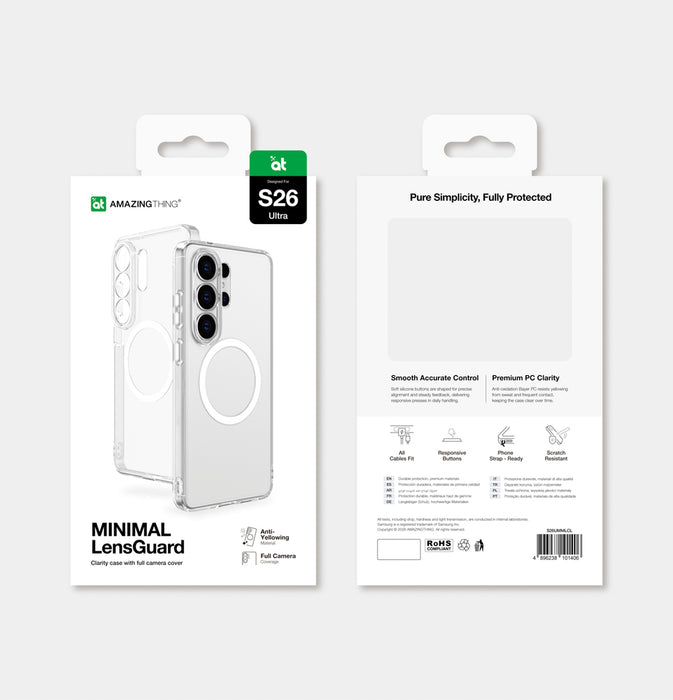 AmazingThing Minimal Mag Lens Case for Samsung Galaxy S26 Ultra - Clear